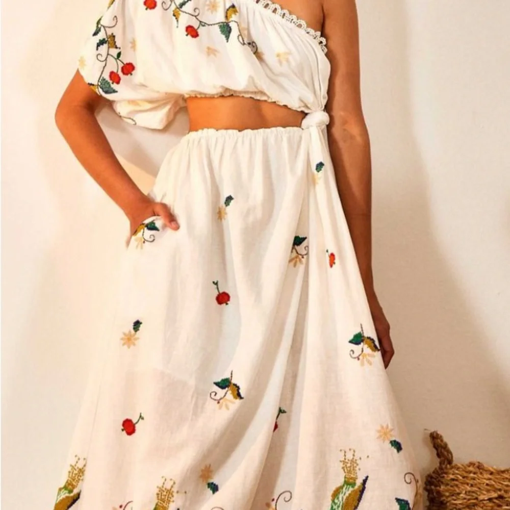 Beautiful NEW FARM Rio White Embellished Maxi Dress - Picture 1 of 4